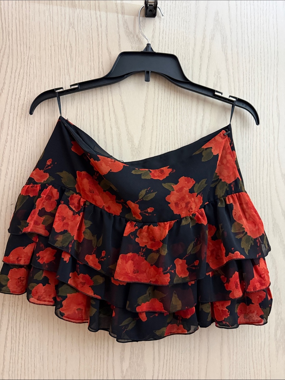 Ruffle Floral Print Skort